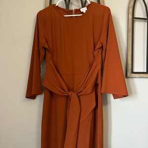 Le Lis Terracotta Long Sleeve Dress